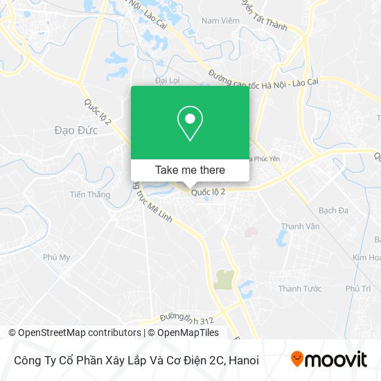 How to get to Công Ty Cổ Phần Xây Lắp Và Cơ Điện 2C in Phúc Yên by bus?