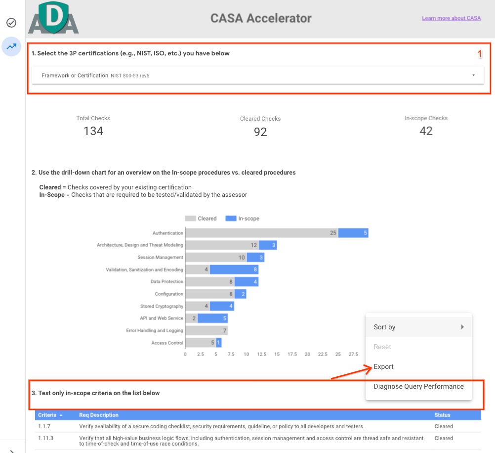 CASA Accelerator Dashboard