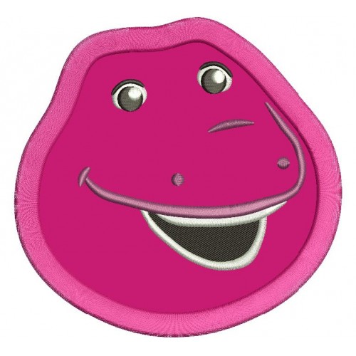 Barney Face Applique Design