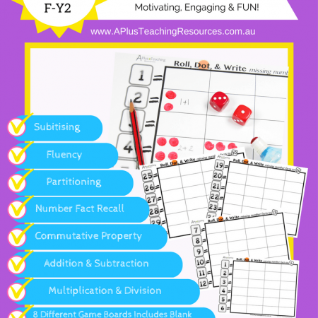 Roll, Dot & Write Number Facts To 30 Game