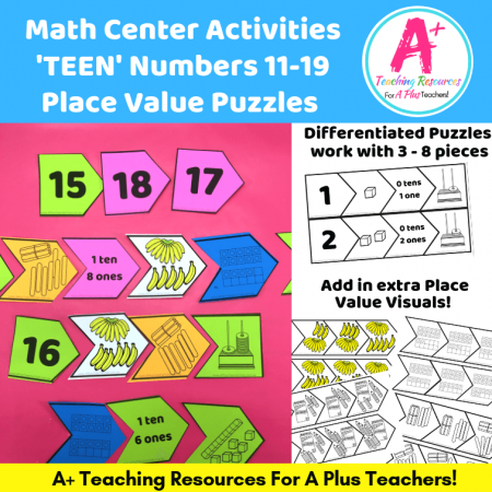 Teen Number Puzzles & Activities product image