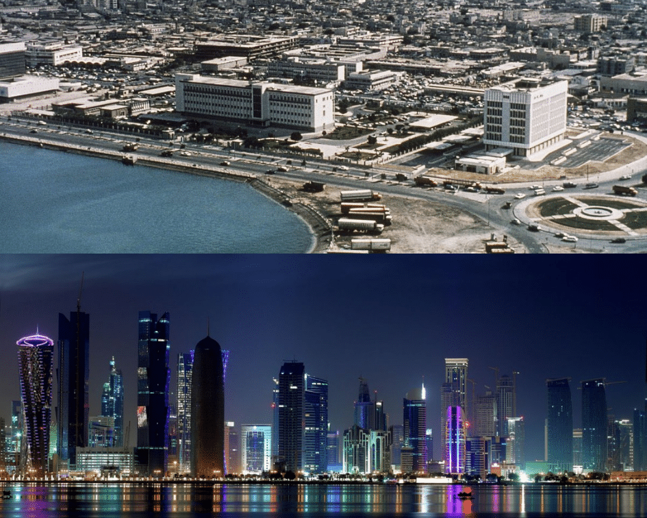 Doha Skyline Before and After, Doha, Qatar