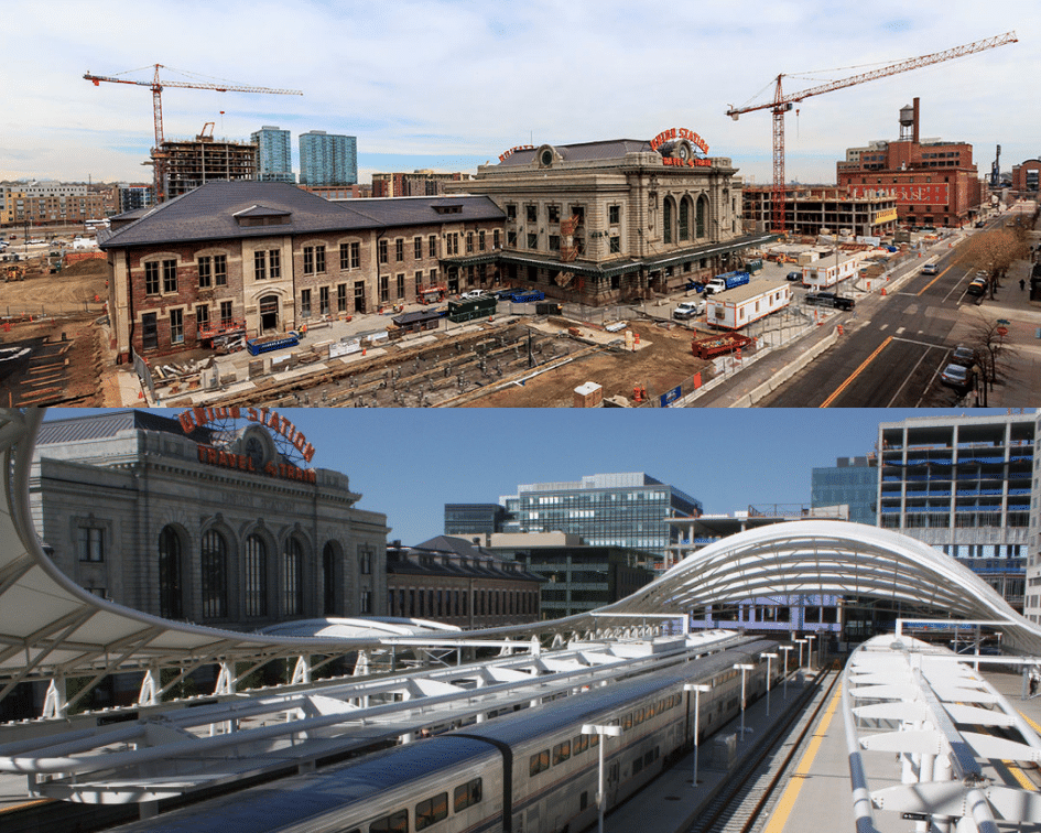 Denver Union Station Before and After, Denver, Colorado