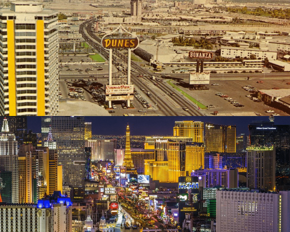 Las Vegas Strip Before and After, Las Vegas, Nevada