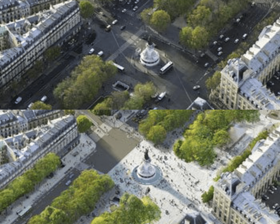 Place de la République Before and After, Paris, France