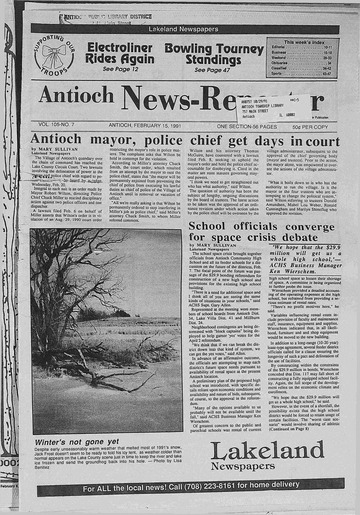 Antioch News 02 15 1991 : Free Download, Borrow, And Streaming 