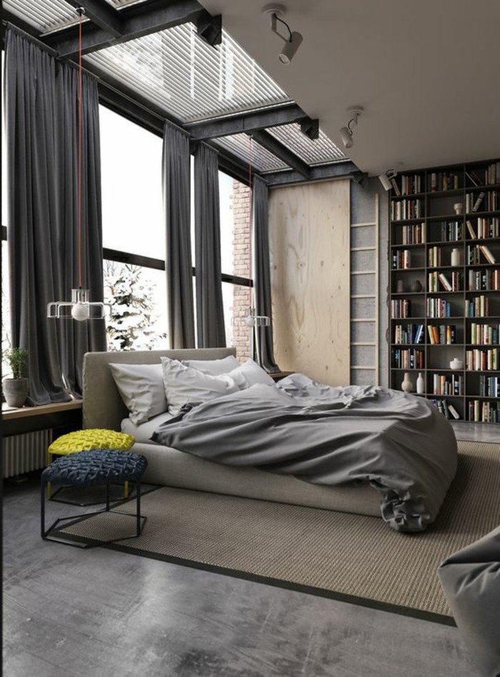 meuble-bibliotheque-contemporain-dans-la-chambre-a-coucher