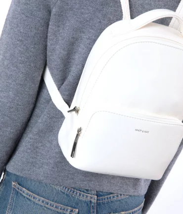 sac a dos tendance femme eco cuir blanc