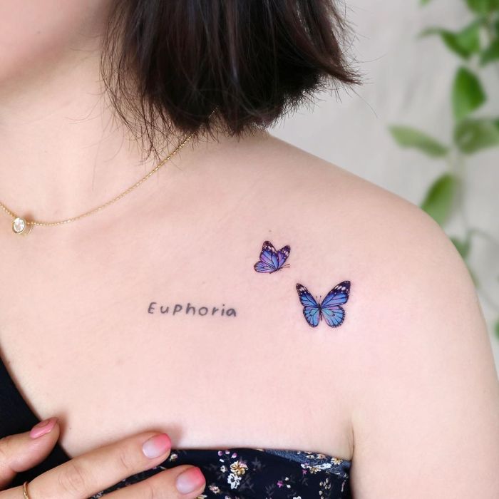 Butterfly Tattoos for Women on The Shoulder Tattoo Idea