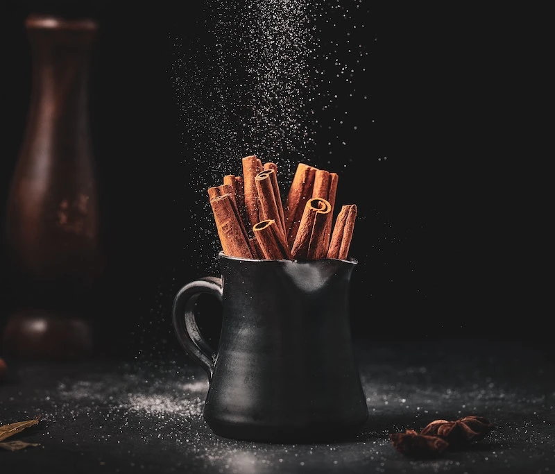 cinnamon sticks in a jar