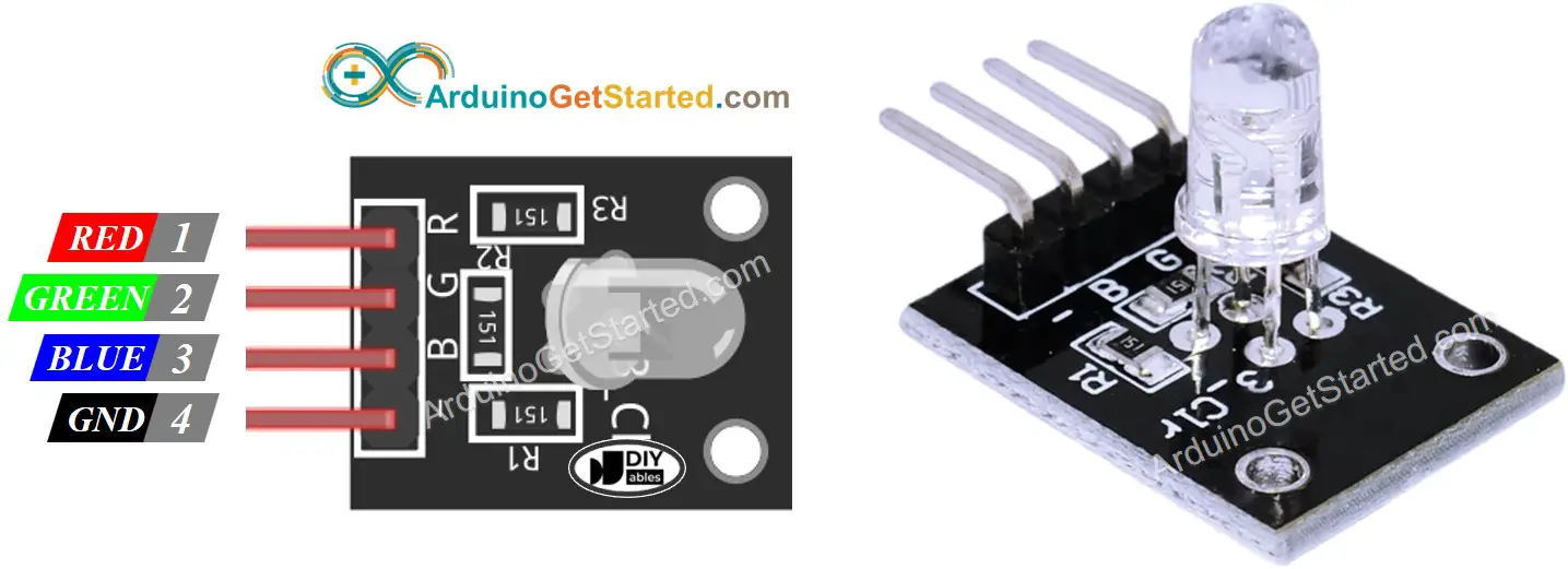 RGB LED Module Pinout