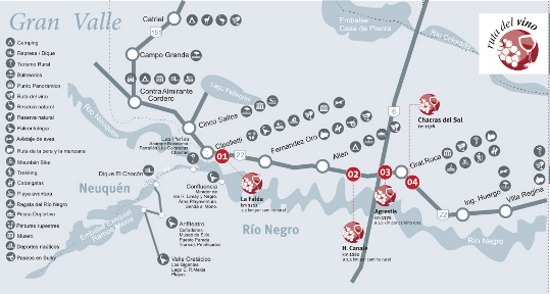 Mapas de los Caminos del Vino de Argentina - Argentina Wine Travel