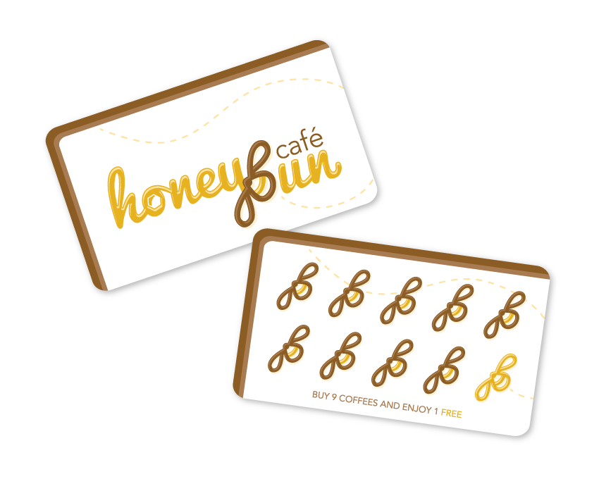 Honey Bun Cafe Buy 9 Get One Free cards