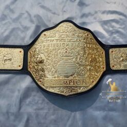 Custom Big Gold Belt - Premium Quality Zinc Plates, Genuine Leather Strap, Customizable Design