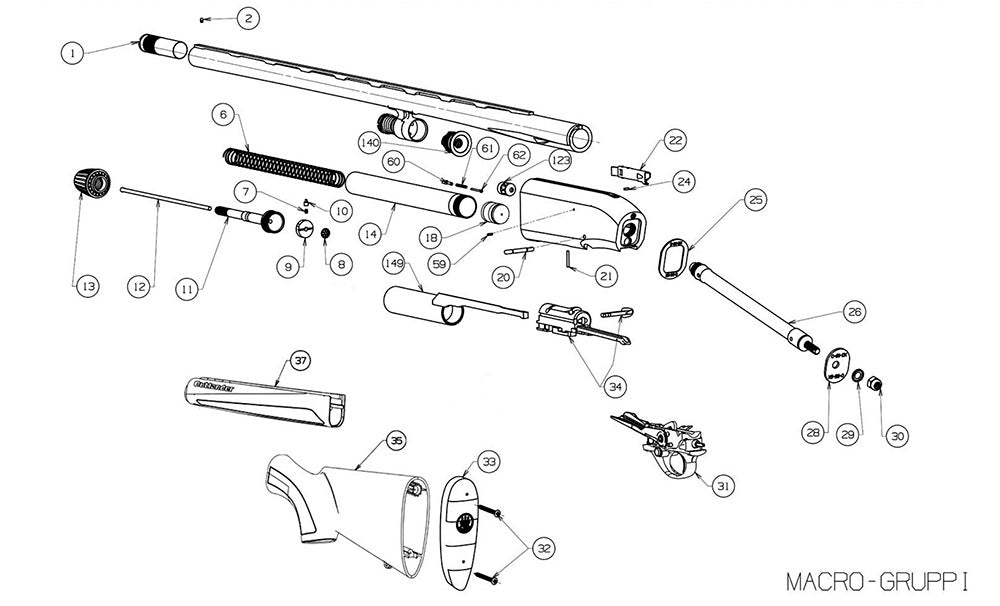 Piezas de Recambio para Escopeta Semiautomatica Beretta A300 y A400 ...