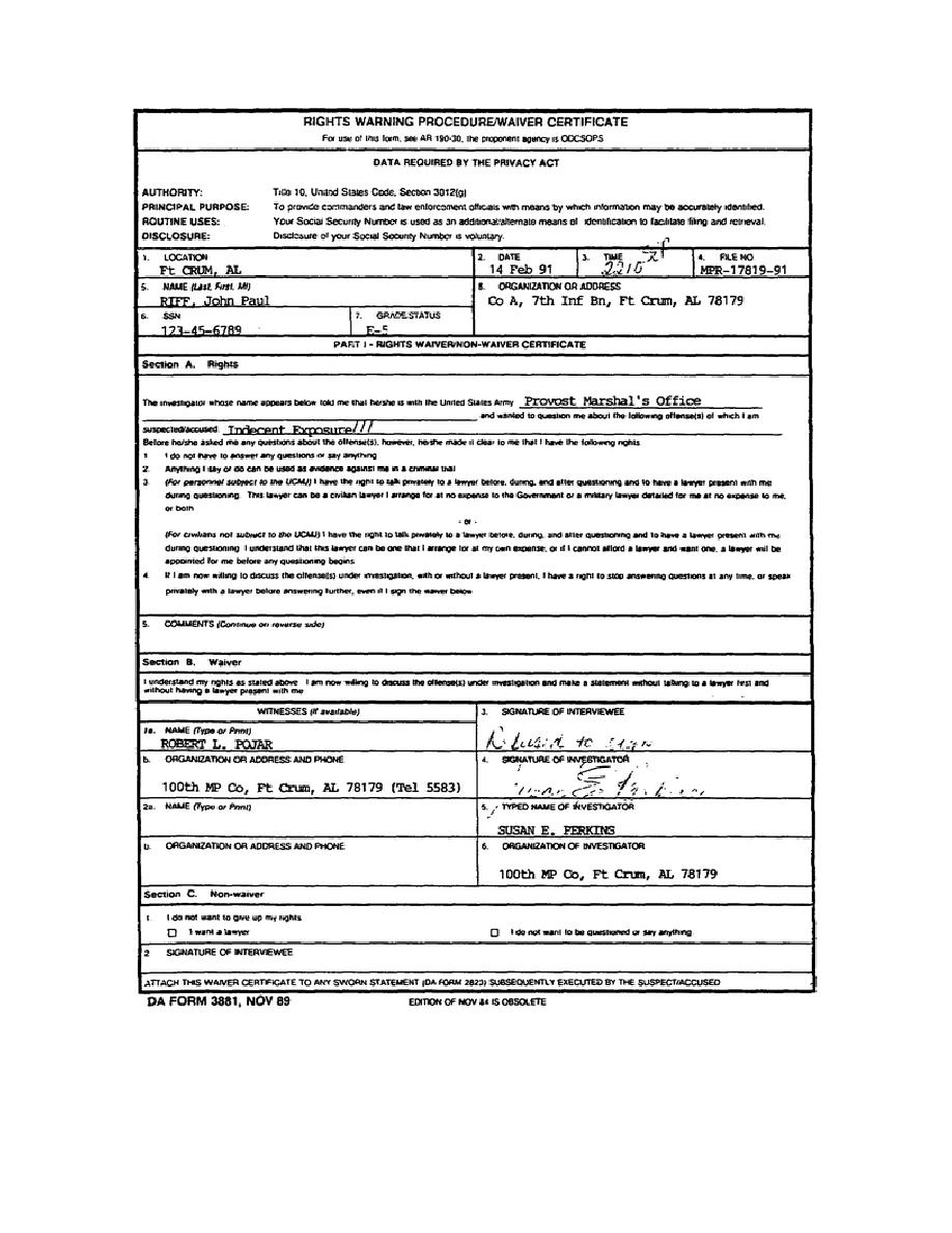 Da Form 3881 Fillable Pdf - Printable Forms Free Online