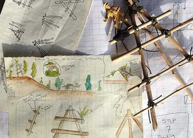 Sketches of the anti-poaching tower