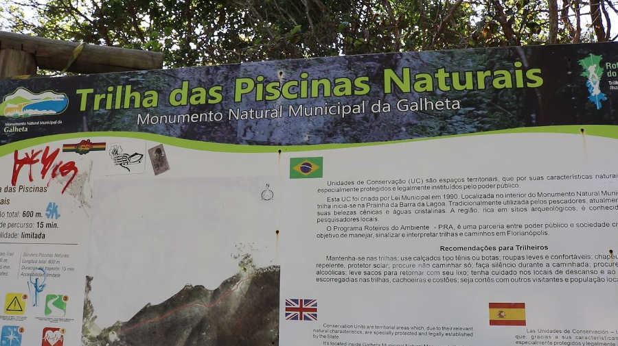 placa piscinas naturais barra da lagoa