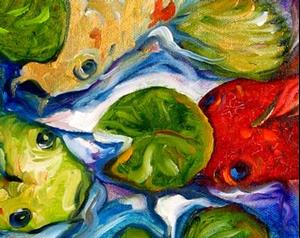 Detail Image for art KOI THREE ABSTRACT