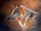 Art: LONE WOLF PASTEL by Artist Marcia Baldwin