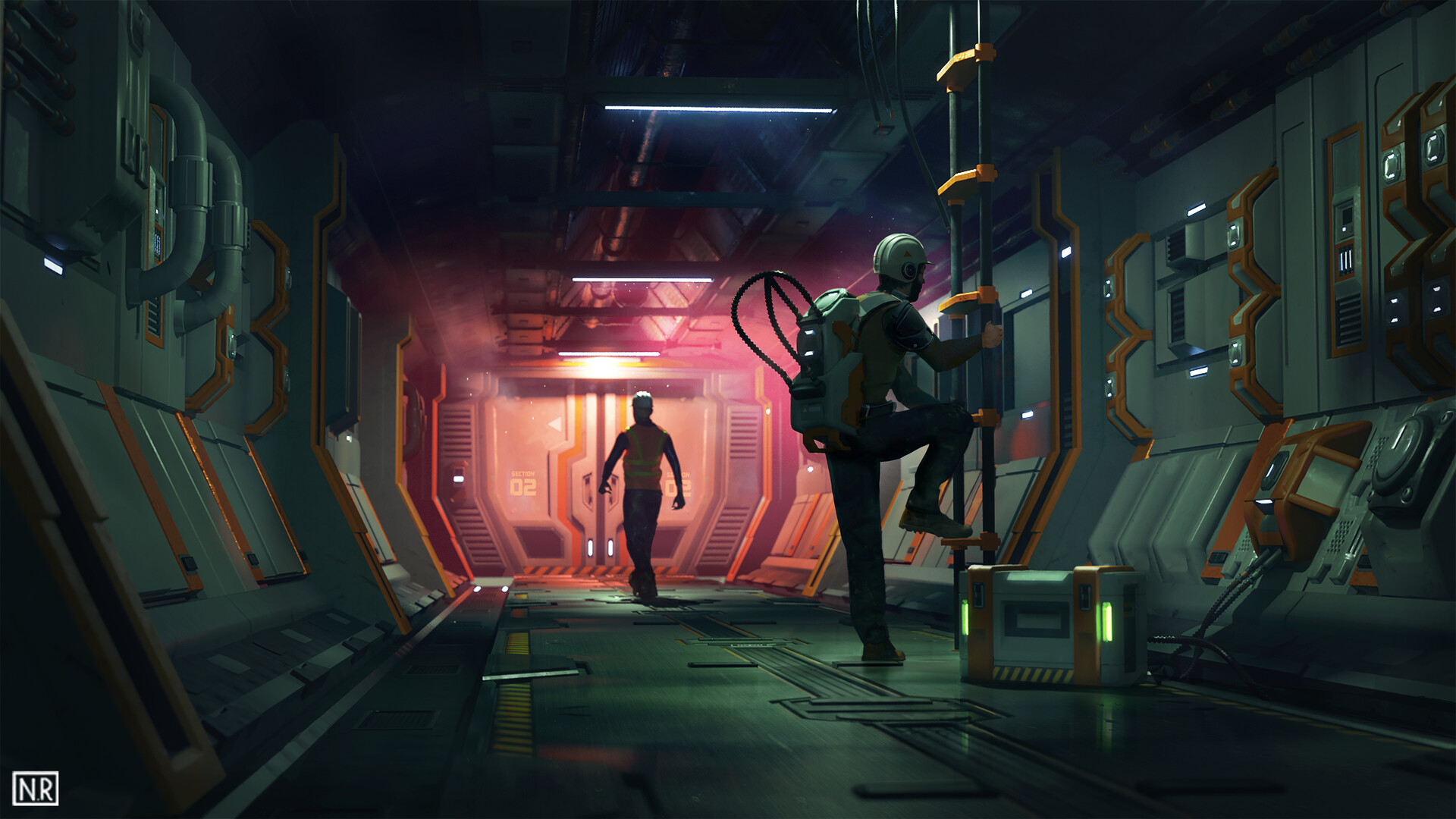 Facility Corridor by NachRubel on Newgrounds