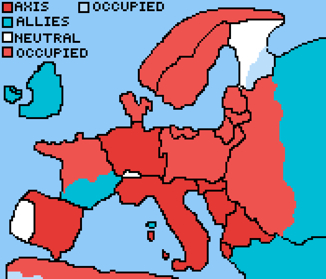 Pixilart Ww2 European Map 1942 By Thehistorian411