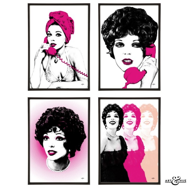 Joan Collins group of pop art prints by Art & Hue