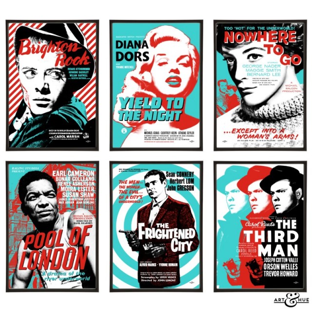 Brit Noir Group of Six Pop Art Prints