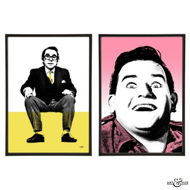 Two Ronnies Pair of pop art prints by Art & Hue