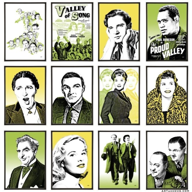 Welsh Ffilm Group of stylish pop art prints by Art & Hue