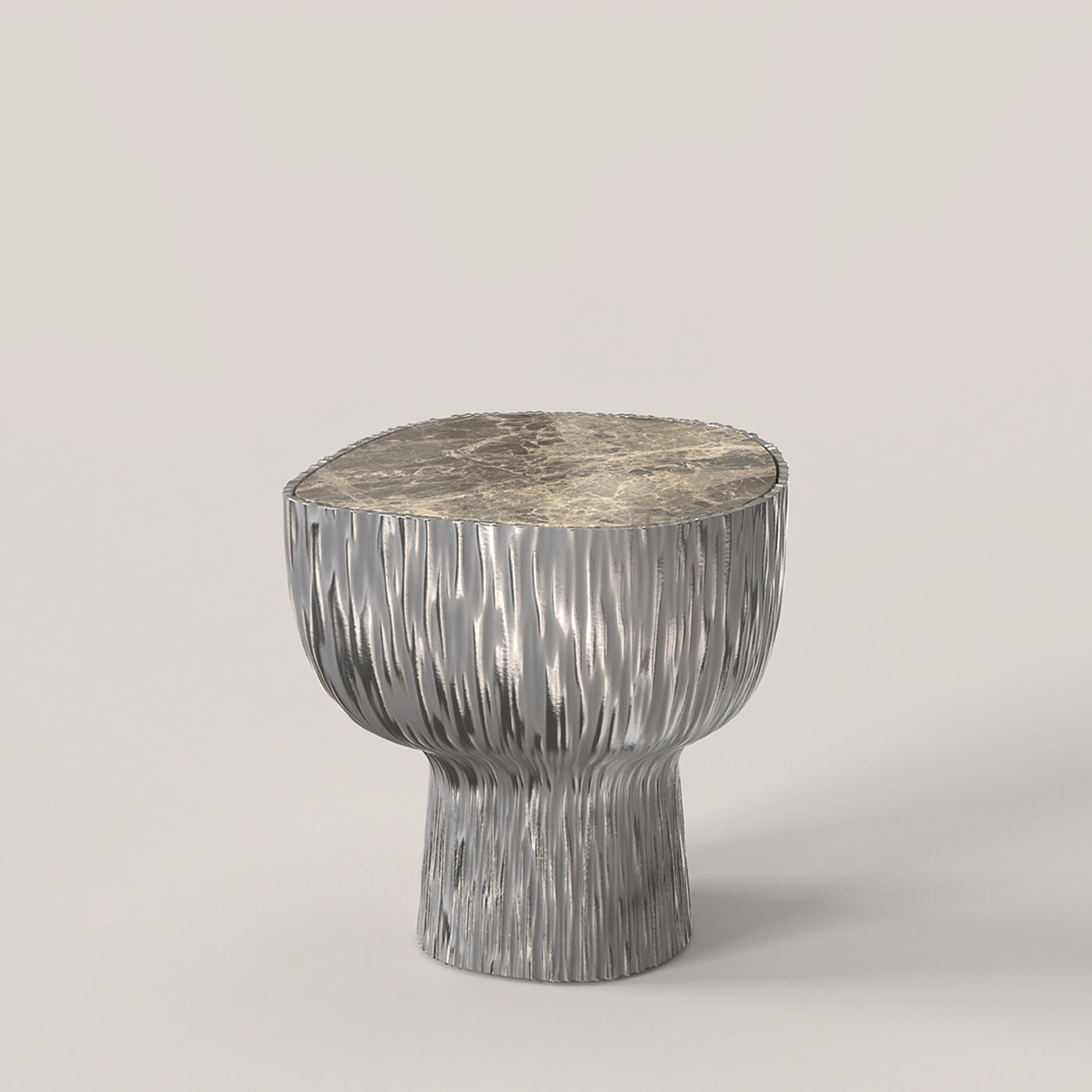 Giava V1 Irregular Breccia Paradiso Marble & Metal Side Table - Alternative view 2