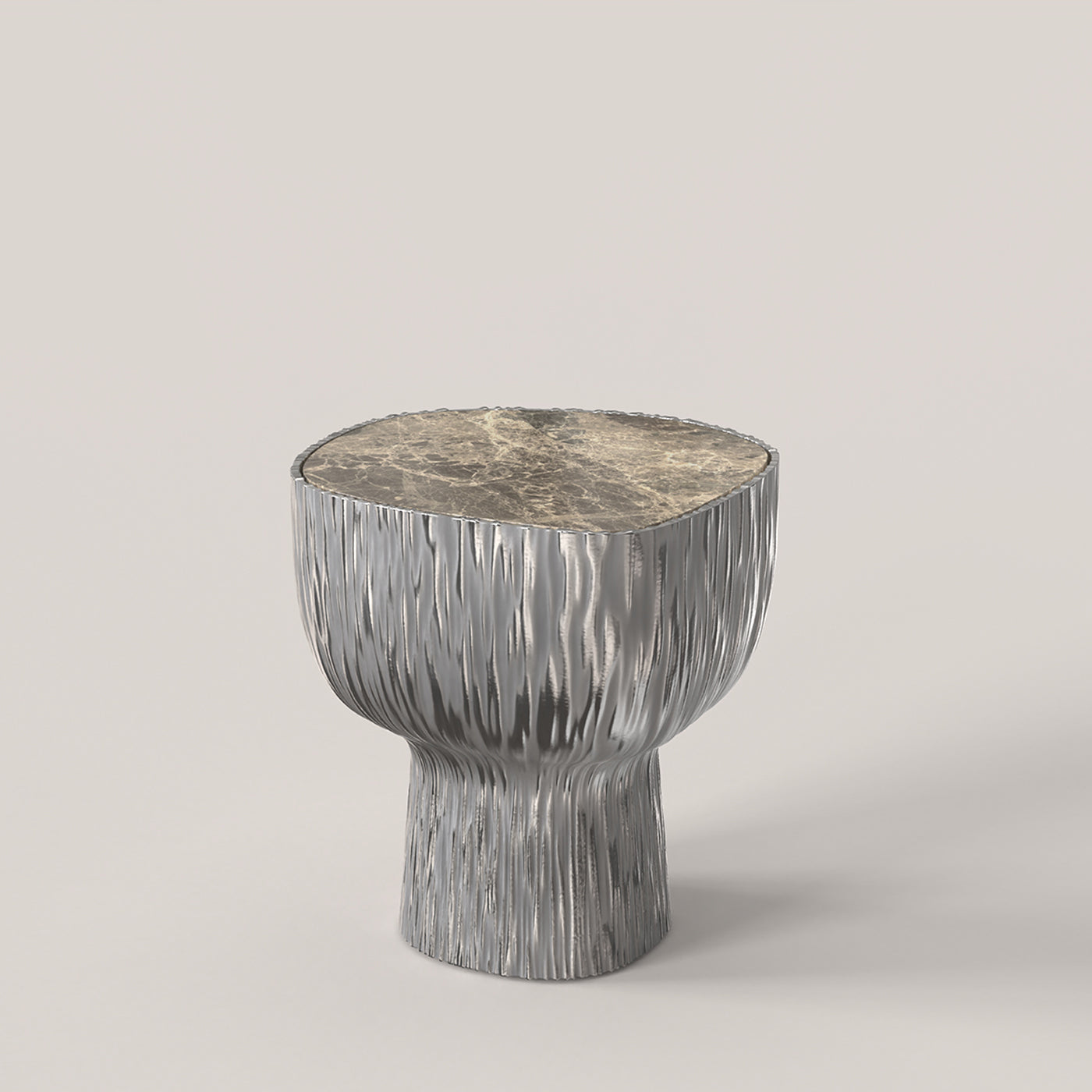 Giava V1 Irregular Breccia Paradiso Marble & Metal Side Table - Alternative view 3