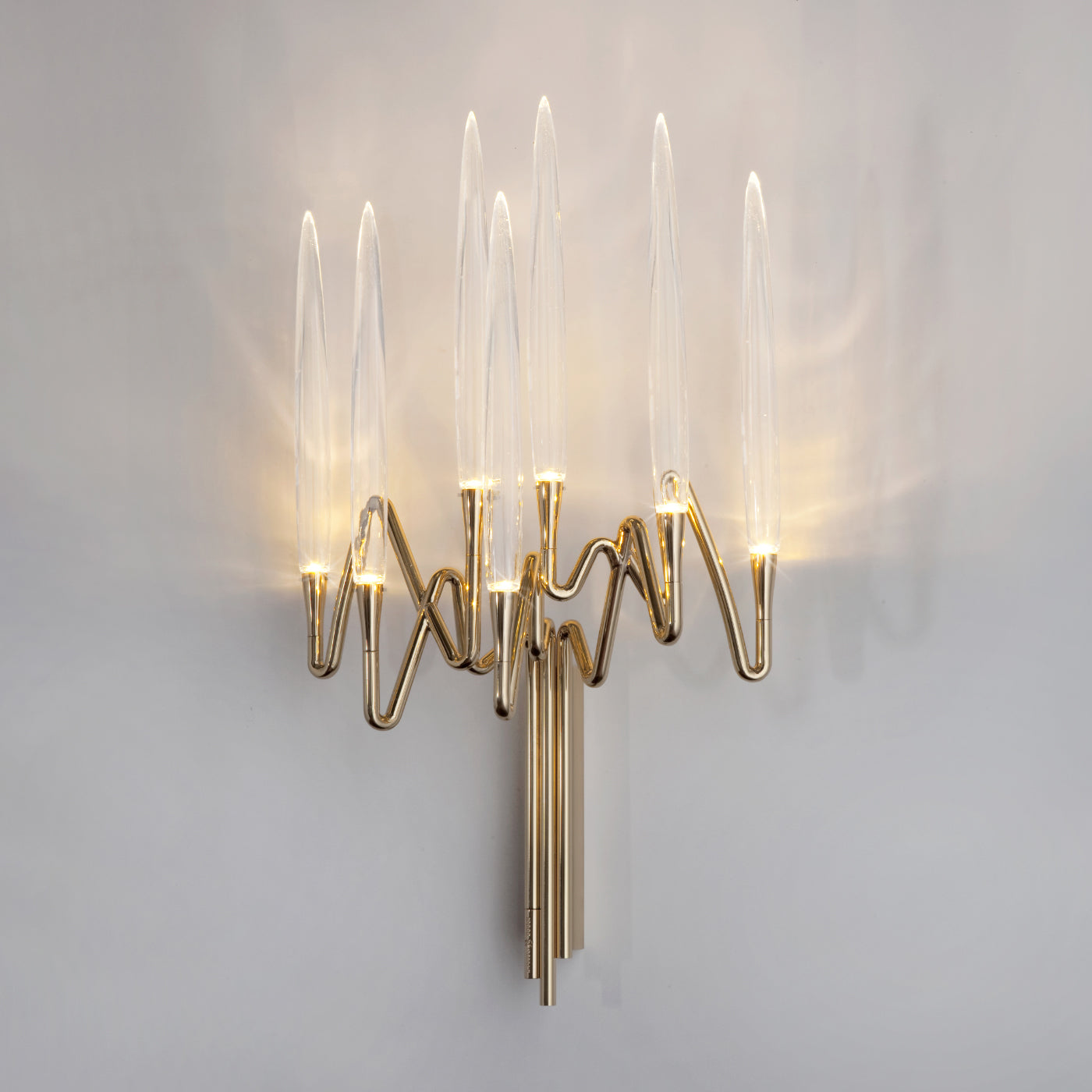 IL PEZZO 3 7 LIGHTS GOLD WALL SCONCE - Alternative view 1