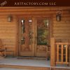 log cabin entrance doors