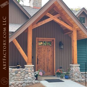 wood custom front door custom installed photo