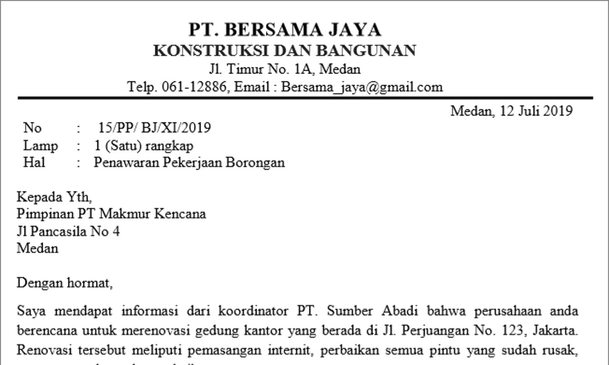 10 Contoh Surat Permintaan Penawaran Disertai Definisi Dan Formatnya ...