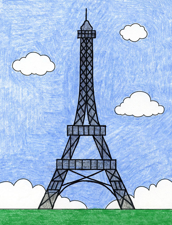 How to Draw the Eiffel Tower: Easy, Step-by-Step Art Lesson for Kids