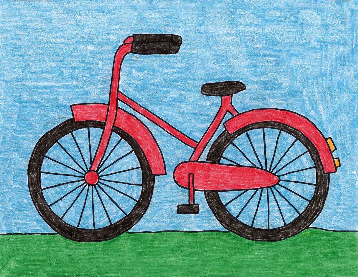 How to Draw a Bike: Easy Step-by-Step Art Lesson for Kids