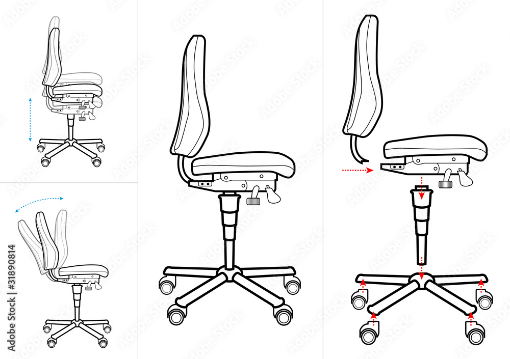 Technical chair drawing