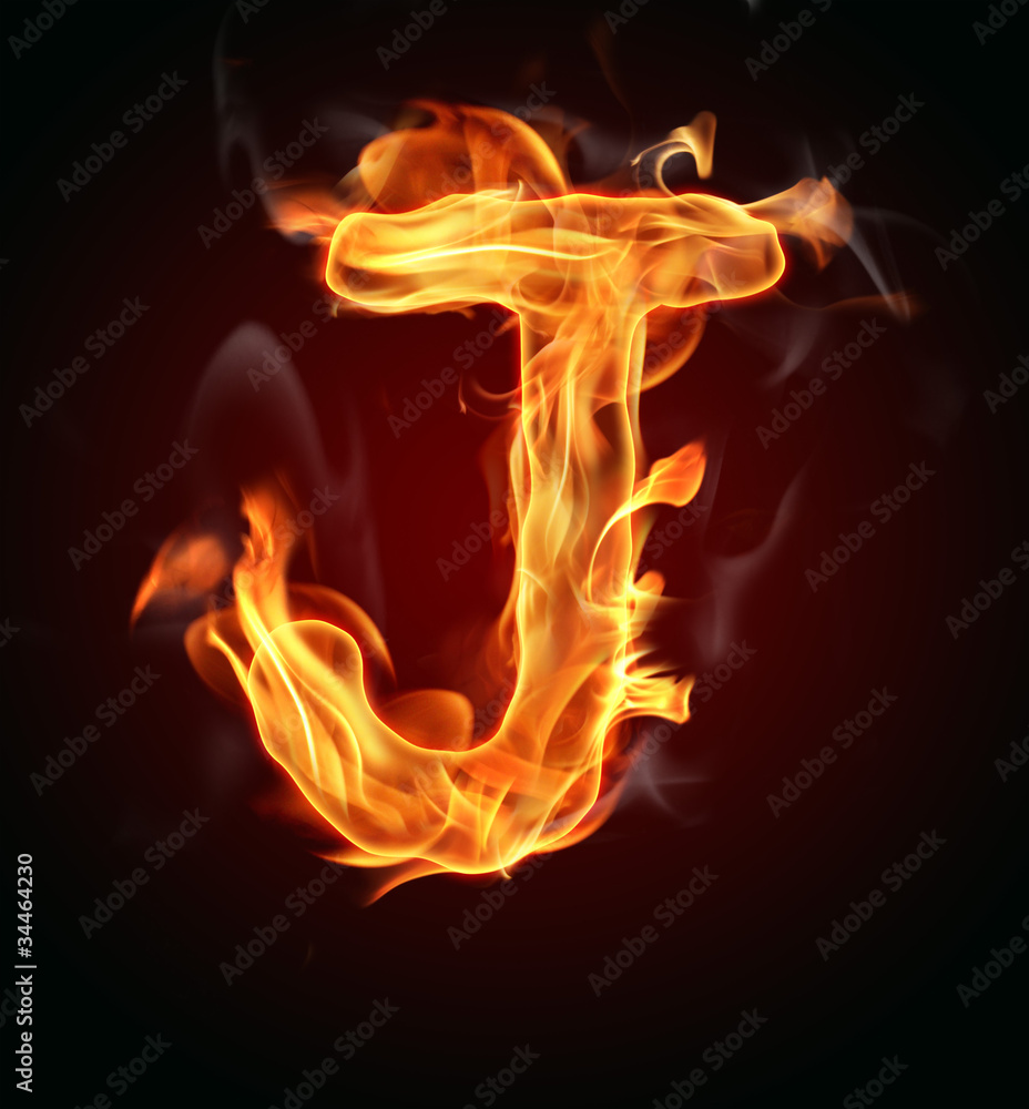 Fire letter "J"