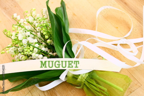 Muguet En Bouquet Fete Du 1er Mai Sur Bois Buy This Stock Photo