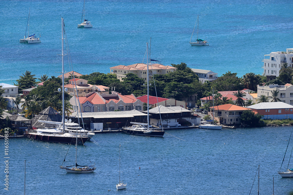 St Martin Island, Simpson Bay, Caribbean Sea