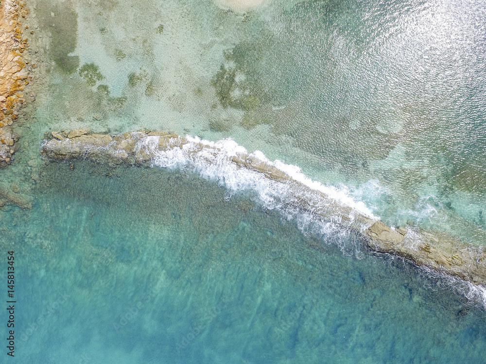 Aerial view of Saint Martin Beaches