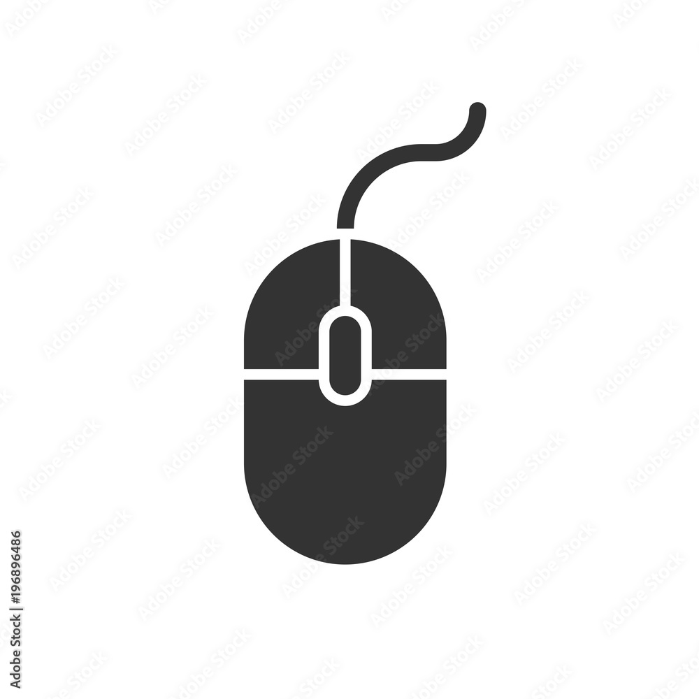 Computer Mouse icon. Vector illustration. Business concept mouse cursor pictogram.