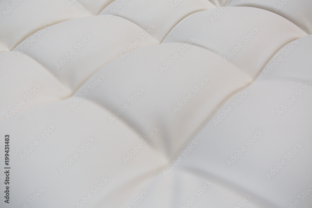 White Leather Upholstery Background