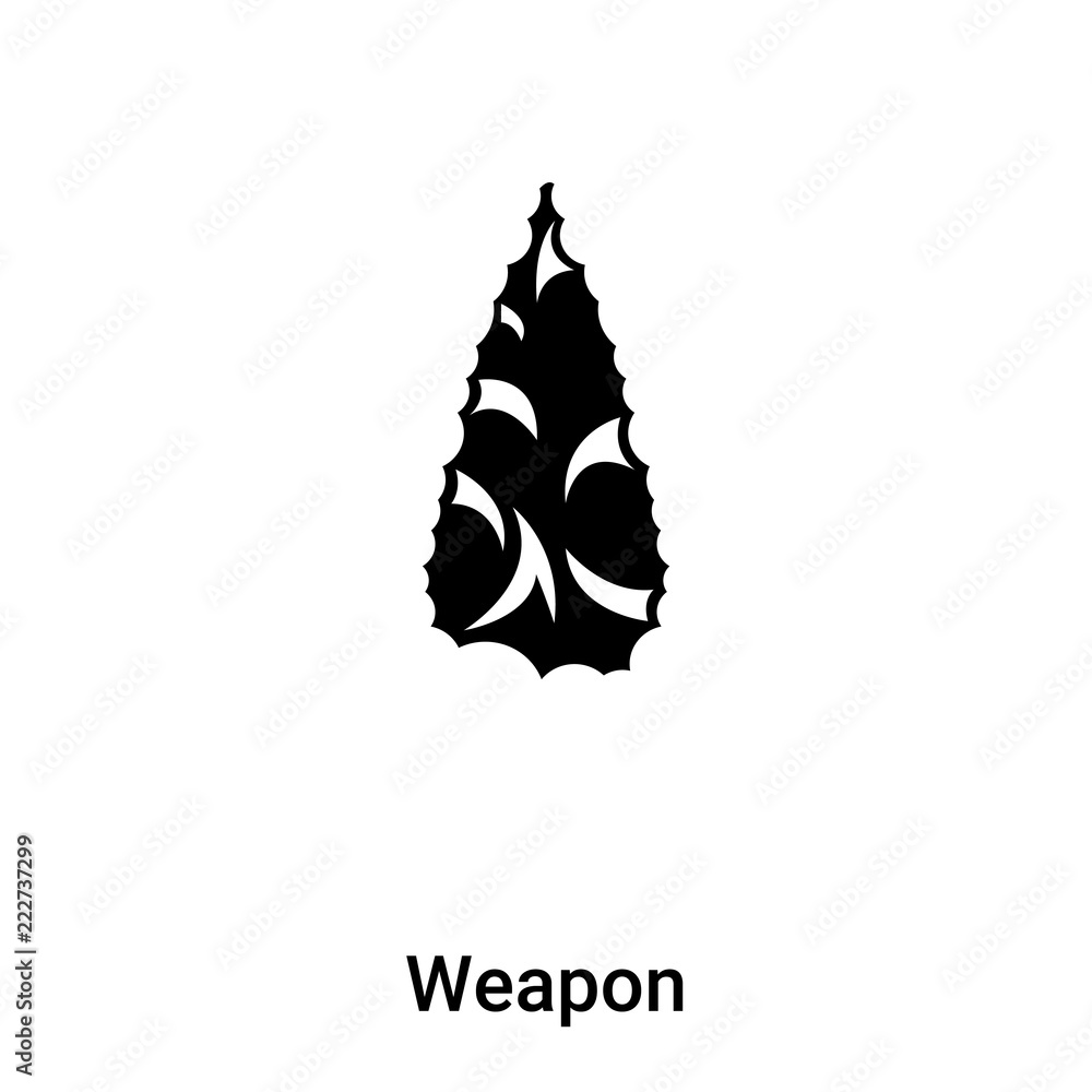 Weapon icon vector isolated on white background, logo concept of Weapon sign on transparent background, black filled symbol