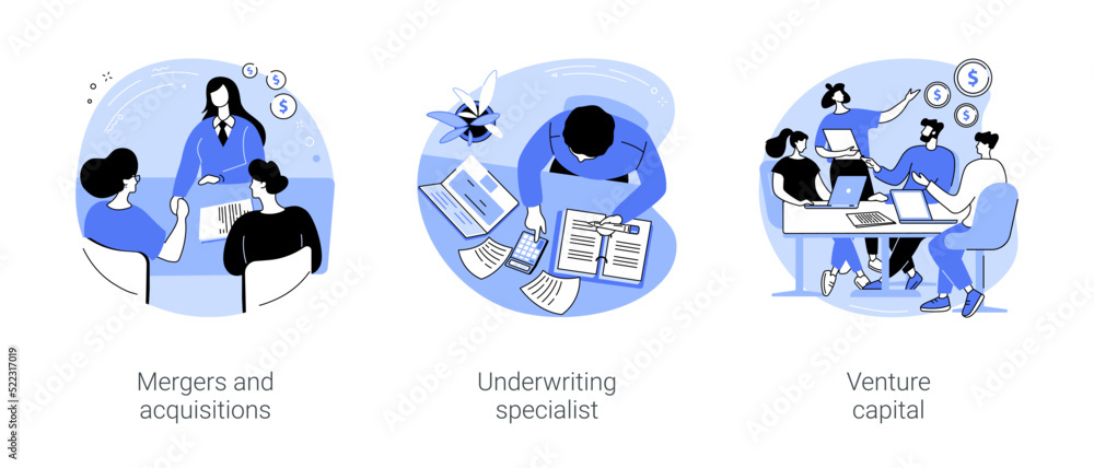 Investment banking isolated cartoon vector illustrations se