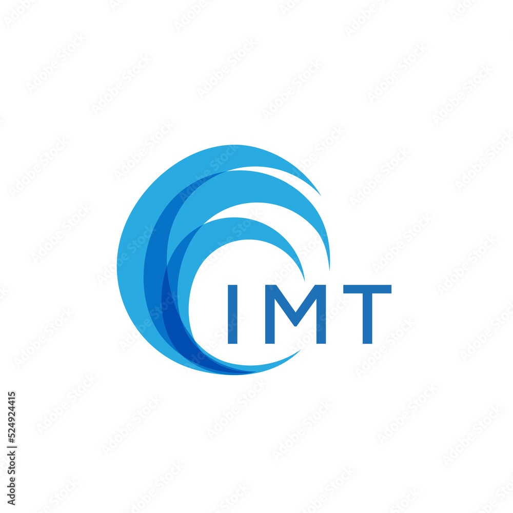 IMT letter logo. IMT blue image on white background. IMT Monogram logo design for entrepreneur and business. . IMT best icon.
