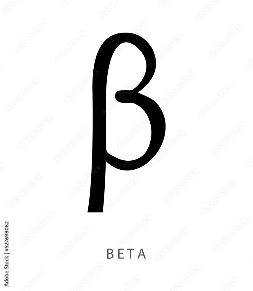 Beta lowercase symbol second Greek letter