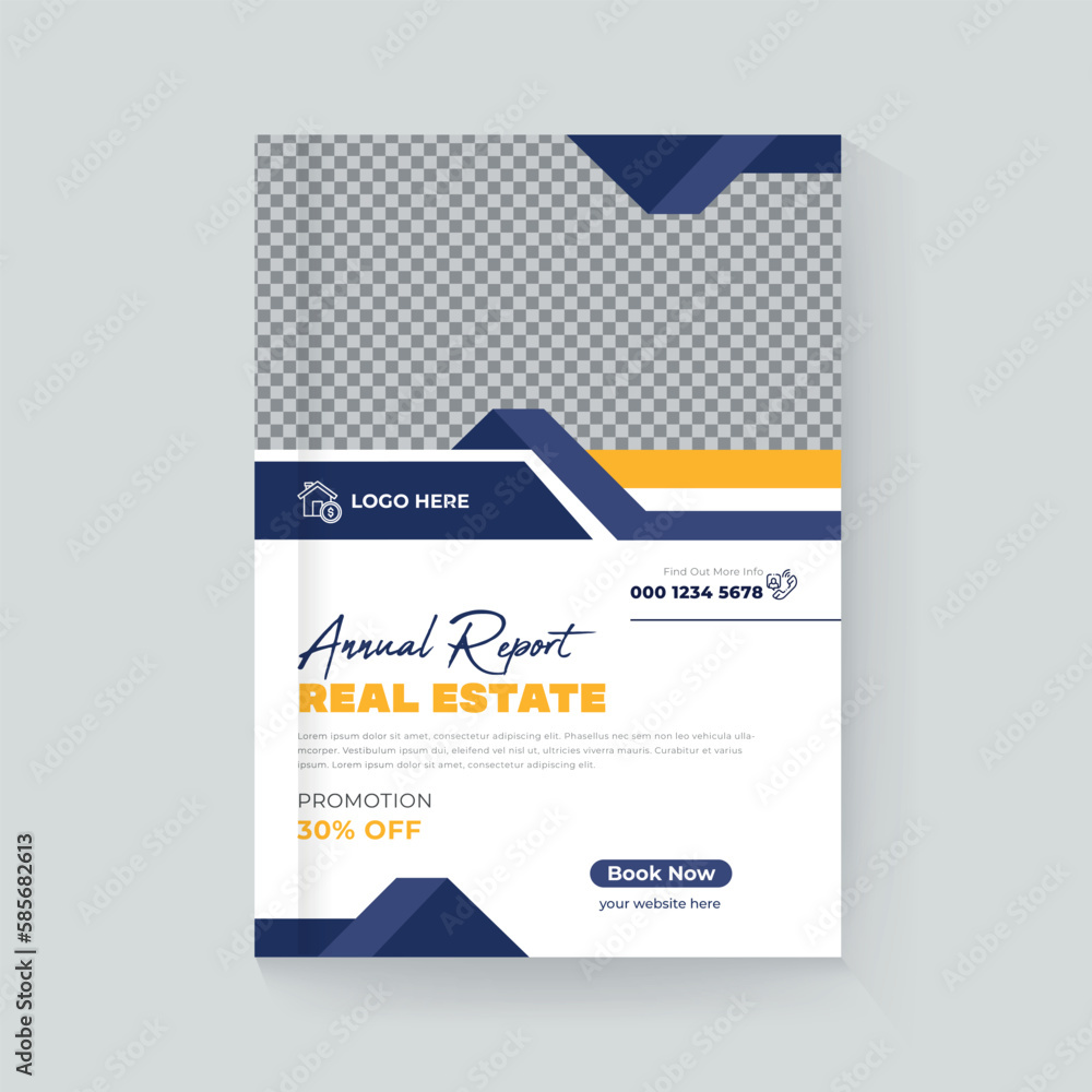 Real estate flyer brochure cover design templatre